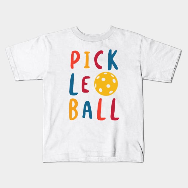 Pickleball Design for Pickleball Player Kids T-Shirt by whyitsme